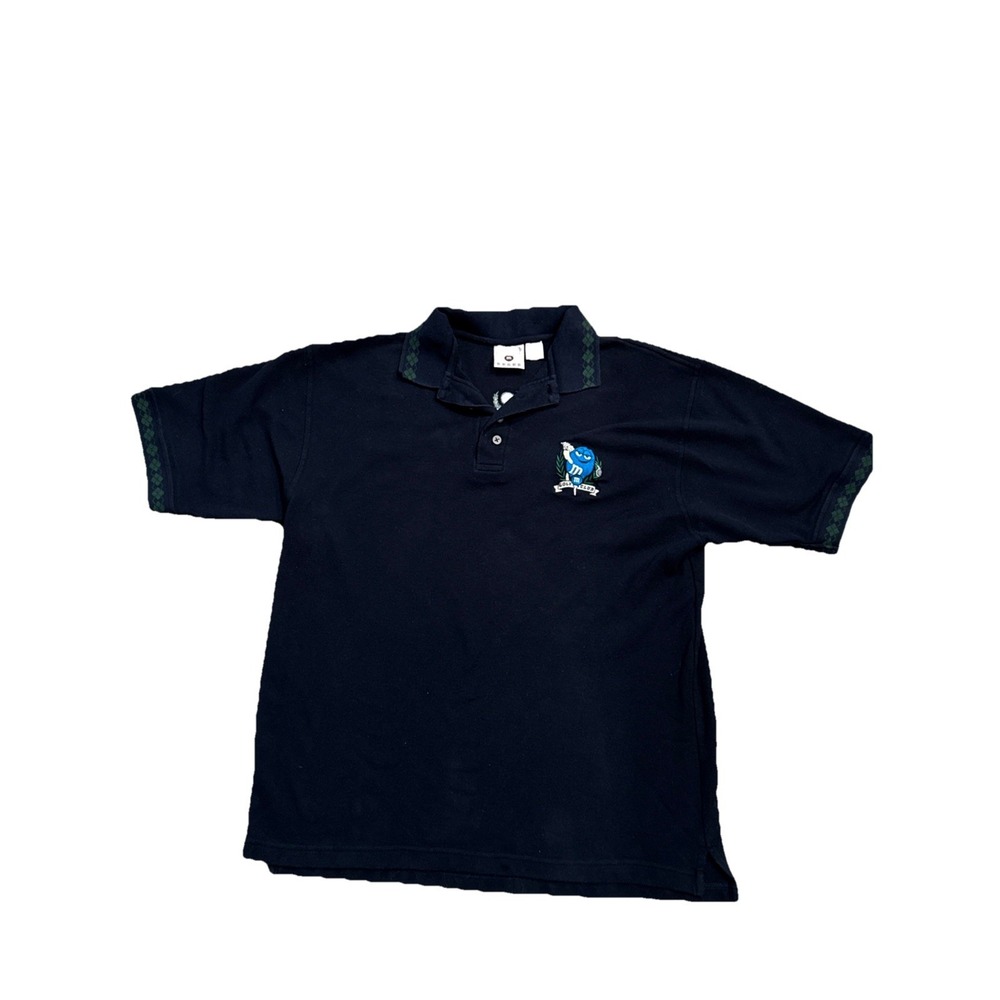 VTG 90s M&M's Golf Polo Shirt Mens L Retro Novelty Brand Logo Casual
